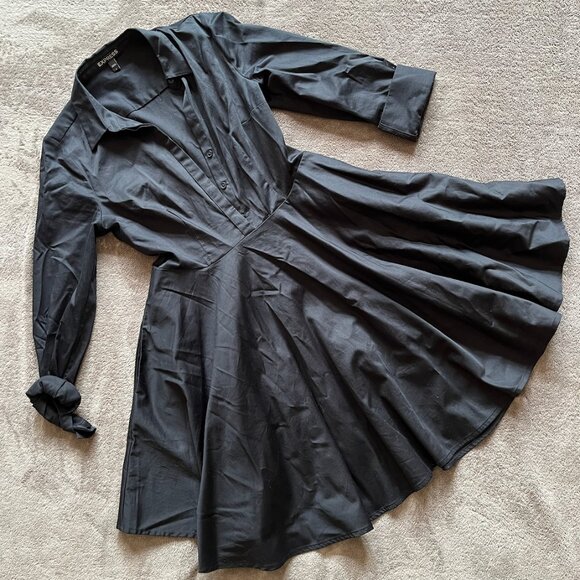 Express Shirt Dress Fit & Flare Size 6 - Picture 2 of 2